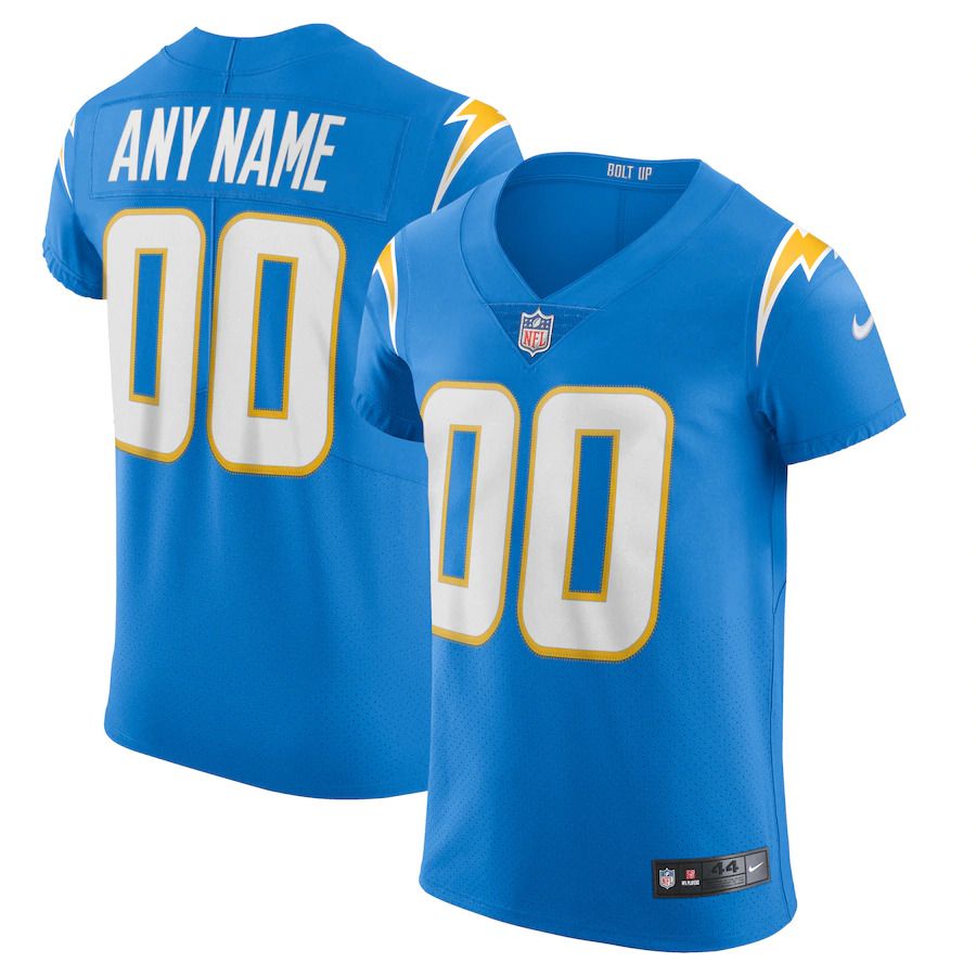 Men Los Angeles Chargers Nike Powder Blue Vapor Elite Custom NFL Jersey